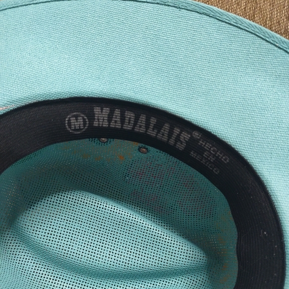 Women's Madalais Hand Painted Hat with Butterfly and Sunflower Design Size M - Picture 4 of 8